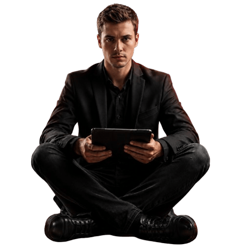 Cryptocurrency fraud investigator reviewing a case on a tablet