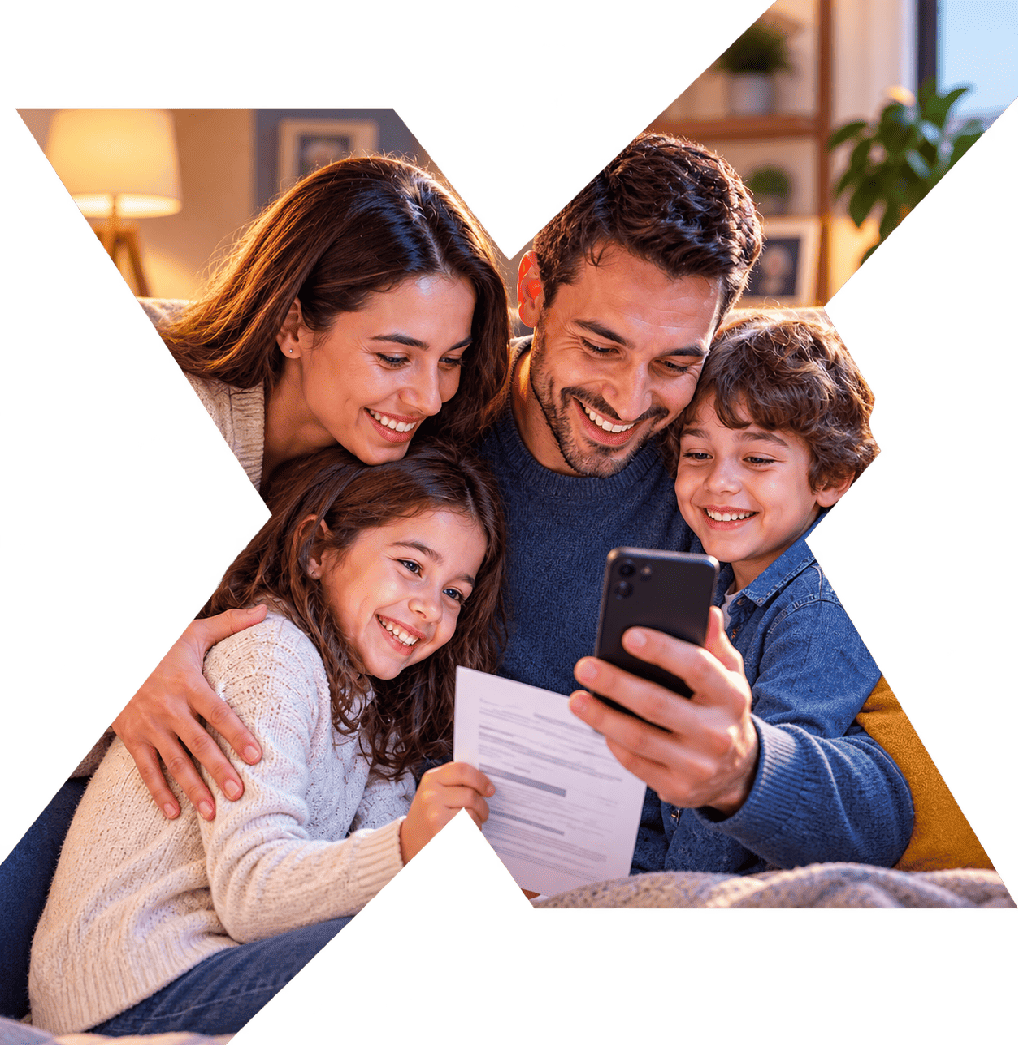 A family reviewing a recovered-funds update together